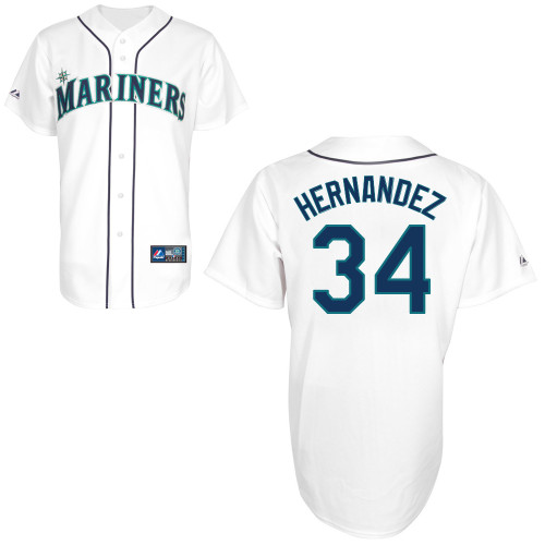 Felix Hernandez #34 Youth Baseball Jersey-Seattle Mariners Authentic Home White Cool Base MLB Jersey